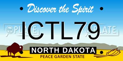 ICTL79 North Dakota License Plate