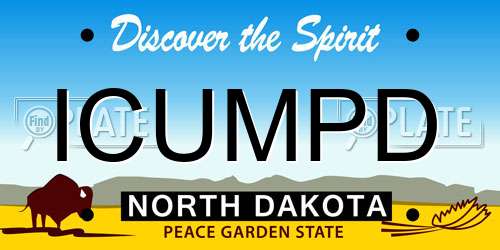 ICUMPD North Dakota License Plate