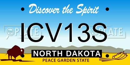 ICV13S North Dakota License Plate