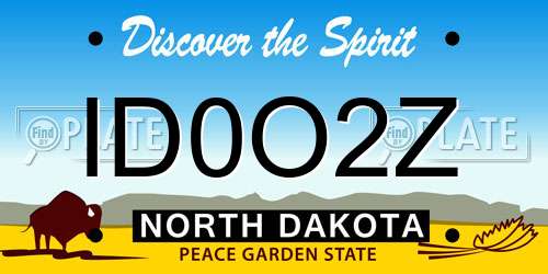 ID0O2Z North Dakota License Plate