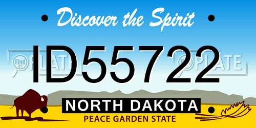 ID55722 North Dakota License Plate