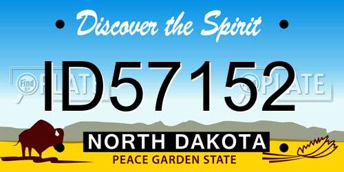 ID57152 North Dakota License Plate