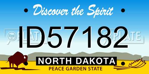ID57182 North Dakota License Plate