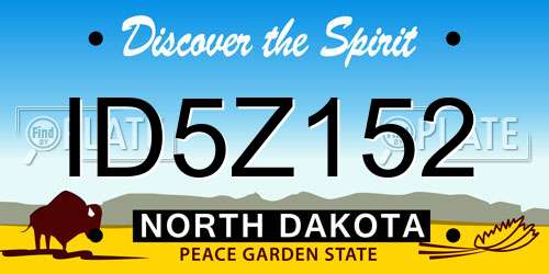 ID5Z152 North Dakota License Plate