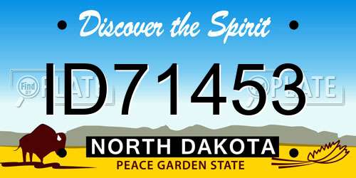 ID71453 North Dakota License Plate