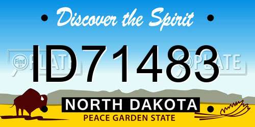 ID71483 North Dakota License Plate