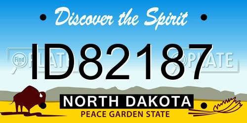 ID82187 North Dakota License Plate