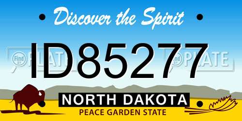 ID85277 North Dakota License Plate