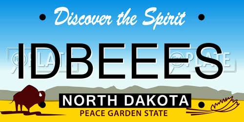 IDBEEES North Dakota License Plate