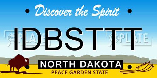 IDBSTTT North Dakota License Plate