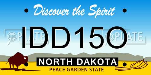 IDD15O North Dakota License Plate