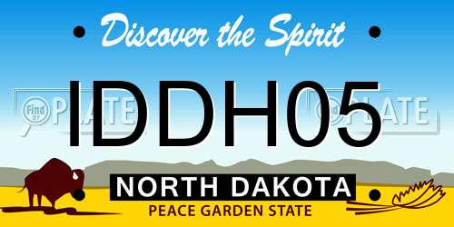 IDDH05 North Dakota License Plate