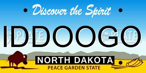IDDOOGO North Dakota License Plate