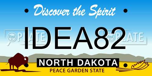 IDEA82 North Dakota License Plate