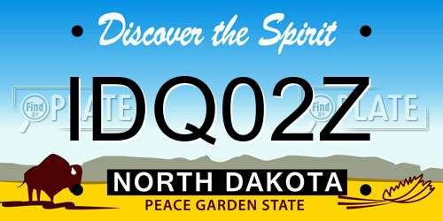 IDQ02Z North Dakota License Plate