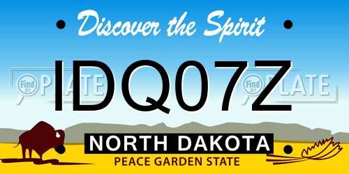 IDQ07Z North Dakota License Plate