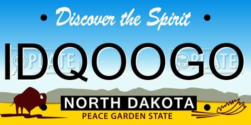 IDQOOGO North Dakota License Plate