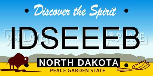 IDSEEEB North Dakota License Plate