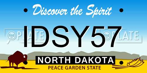 IDSY57 North Dakota License Plate