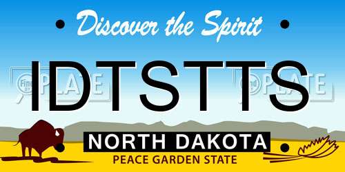 IDTSTTS North Dakota License Plate
