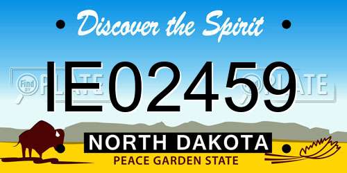 IE02459 North Dakota License Plate