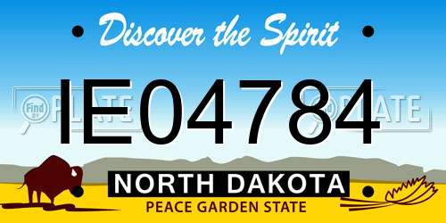 IE04784 North Dakota License Plate