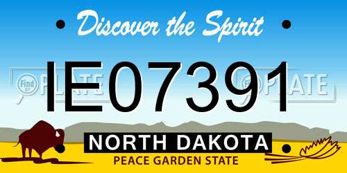 IE07391 North Dakota License Plate