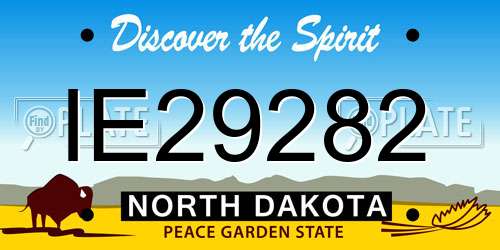IE29282 North Dakota License Plate