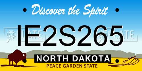 IE2S265 North Dakota License Plate