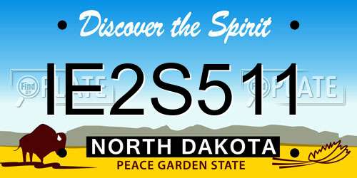 IE2S511 North Dakota License Plate