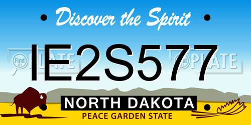 IE2S577 North Dakota License Plate