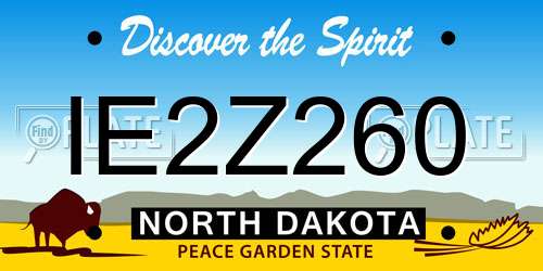 IE2Z260 North Dakota License Plate