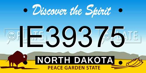 IE39375 North Dakota License Plate