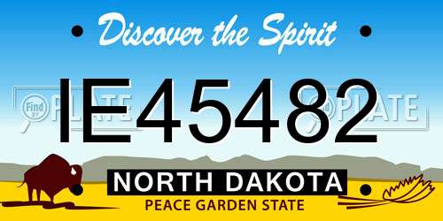 IE45482 North Dakota License Plate