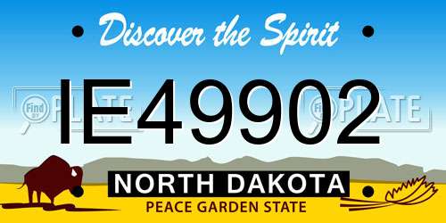 IE49902 North Dakota License Plate