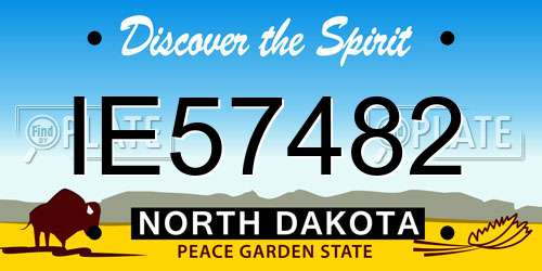 IE57482 North Dakota License Plate