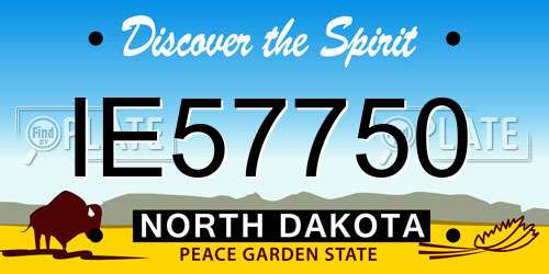 IE57750 North Dakota License Plate