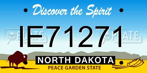 IE71271 North Dakota License Plate