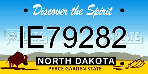 IE79282 North Dakota License Plate