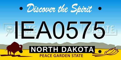 IEA0575 North Dakota License Plate