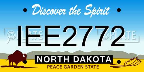 IEE2772 North Dakota License Plate