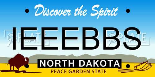 IEEEBBS North Dakota License Plate