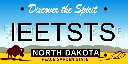 IEETSTS North Dakota License Plate