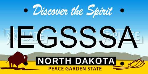 IEGSSSA North Dakota License Plate