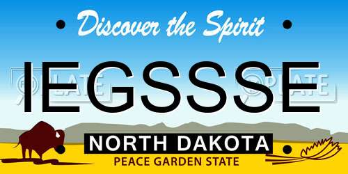 IEGSSSE North Dakota License Plate