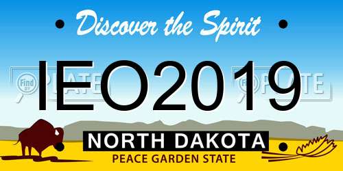 IEO2019 North Dakota License Plate