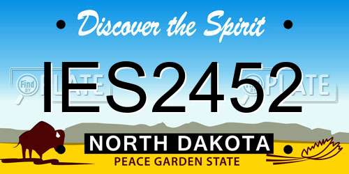 IES2452 North Dakota License Plate
