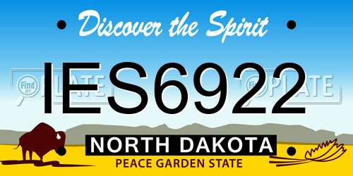 IES6922 North Dakota License Plate