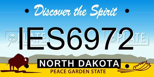 IES6972 North Dakota License Plate