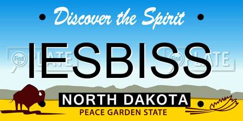 IESBISS North Dakota License Plate
